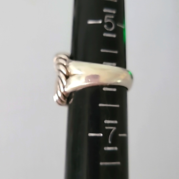 David Yurman Sterling Silver Belmont Cable Link Ring 6 - Picture 6 of 10